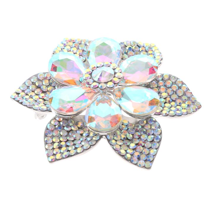 Crystal Flower Brooch