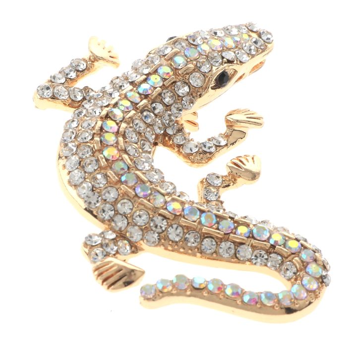 Medium Size Crystal Alligator Pin