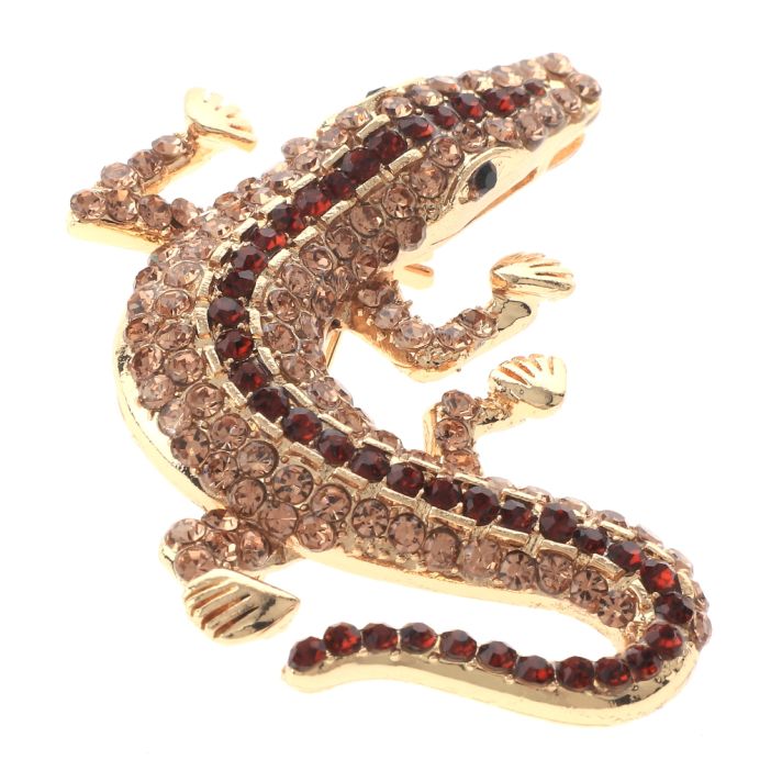 Medium Size Crystal Alligator Pin
