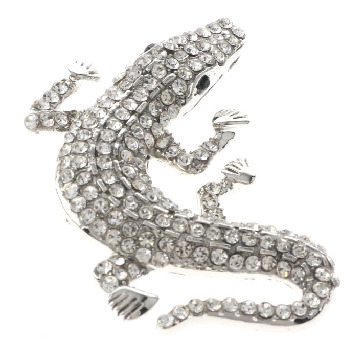 Medium Size Crystal Alligator Pin