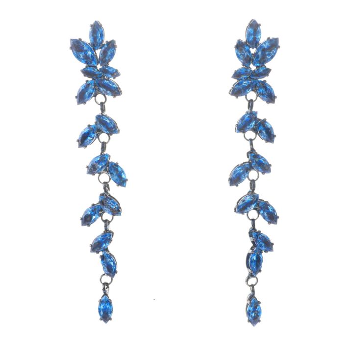 Cubic Zirconia Dangle Post Earrings