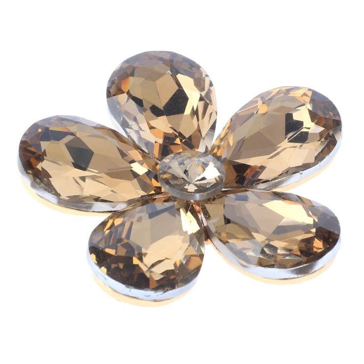 Crystal Flower Brooch