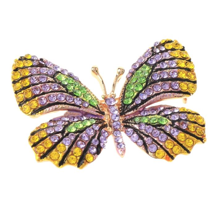 Rhinestone Butterfly Brooch  