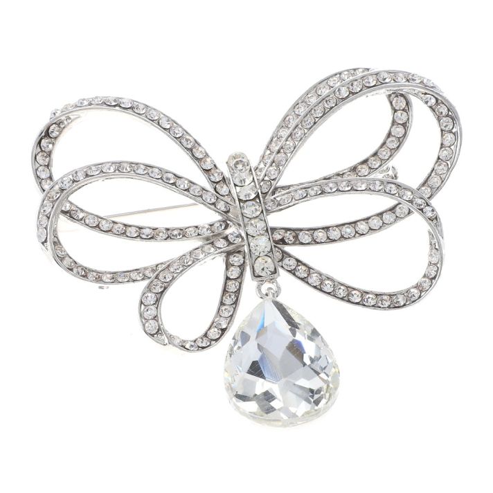 Crystal Flower Brooch