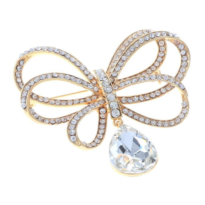 Crystal Flower Brooch