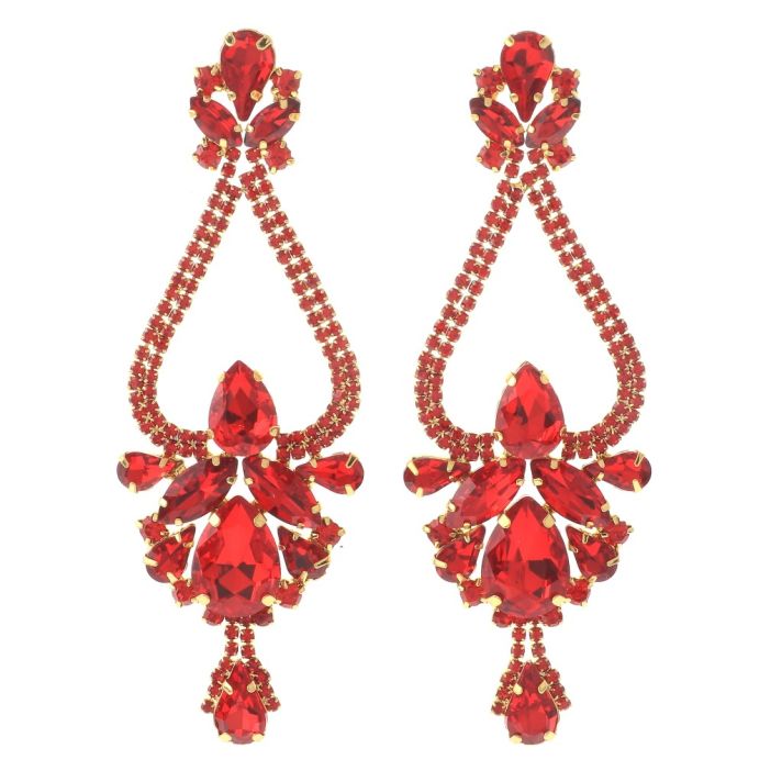 Large Chandelier Rhinestone Earring