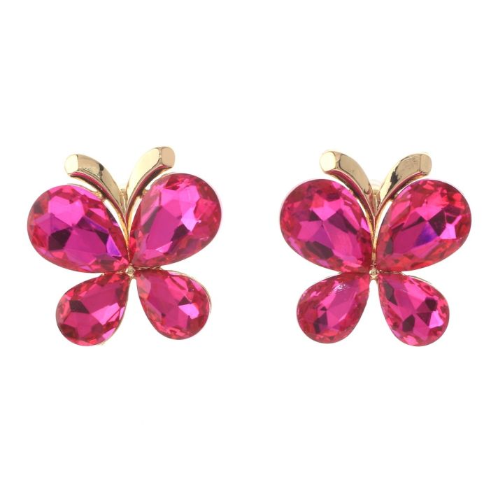 Crystal Butterfly Post Earrings