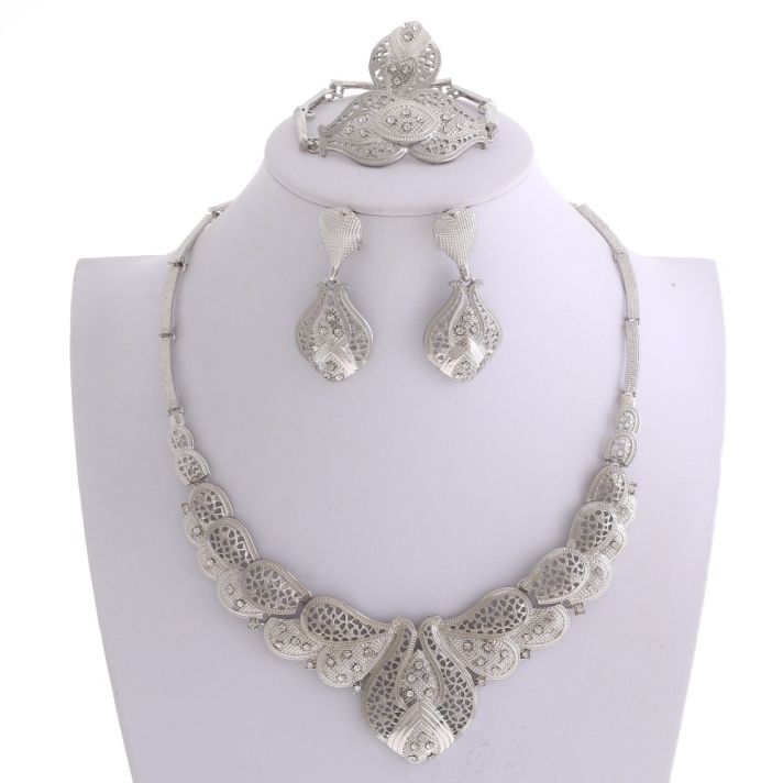 Silver Plated Necklace Set