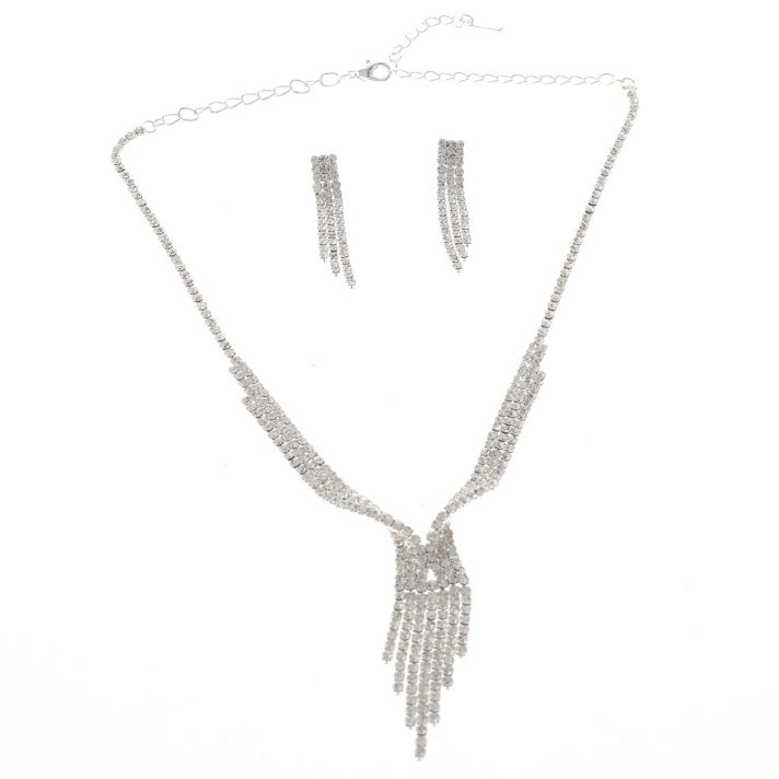 Rhinestone Necklace Set 