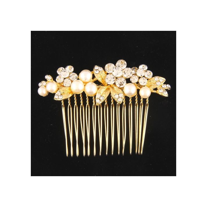 Pearl Rhinestone Hair Comb