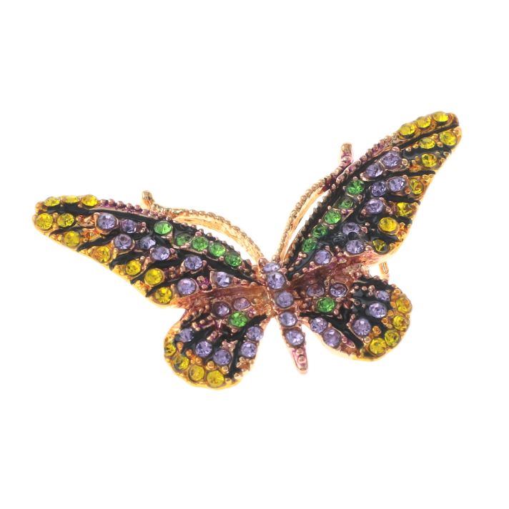 Crystal Butterfly Brooch