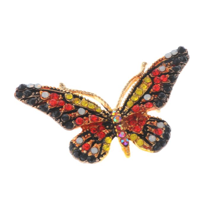 Crystal Butterfly Brooch