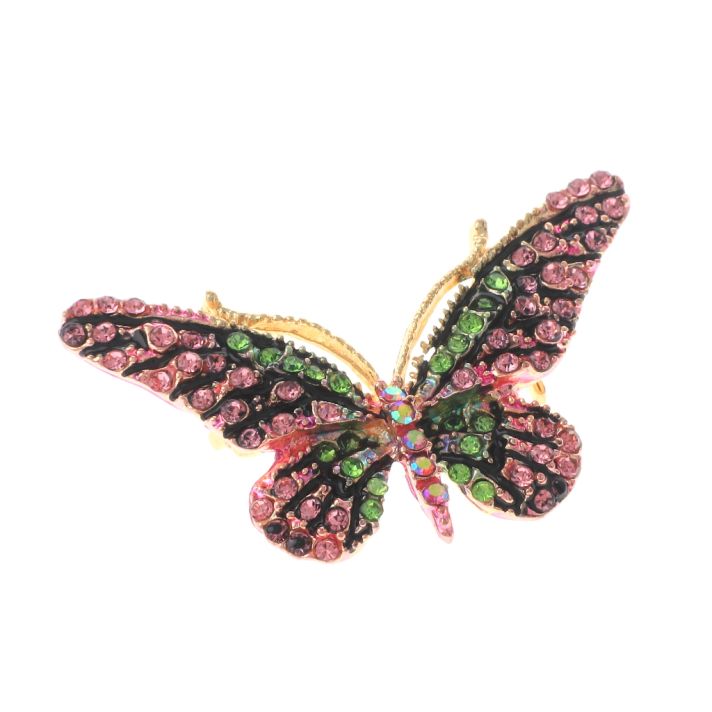 Crystal Butterfly Brooch