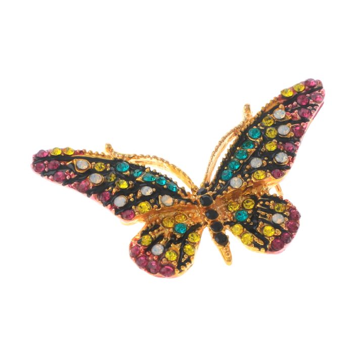 Crystal Butterfly Brooch