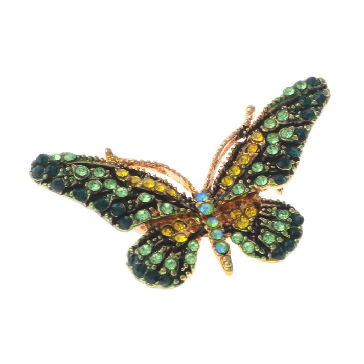 Crystal Butterfly Brooch