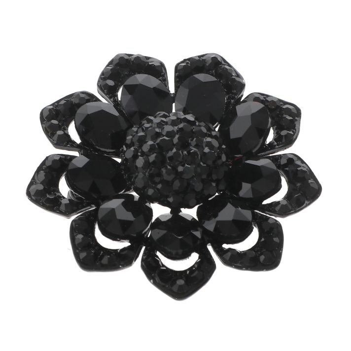 Medium Crystal Flower Brooch