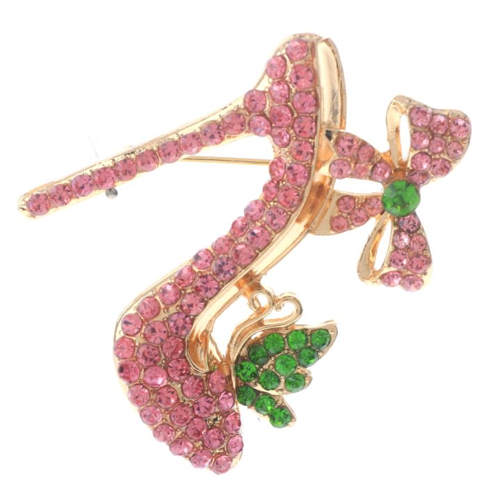 Crystal High Heel Shoe Brooch