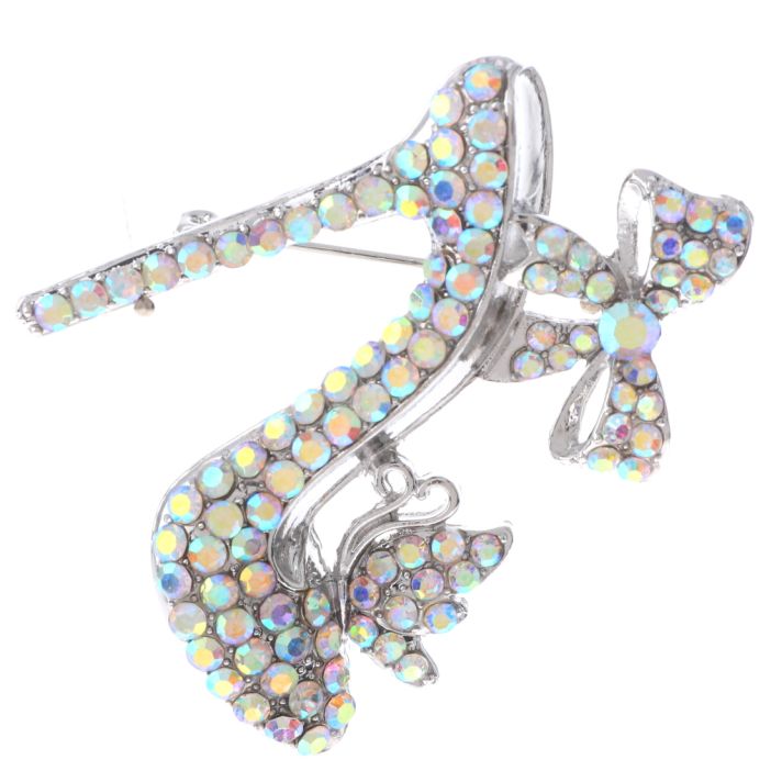 Crystal High Heel Shoe Brooch