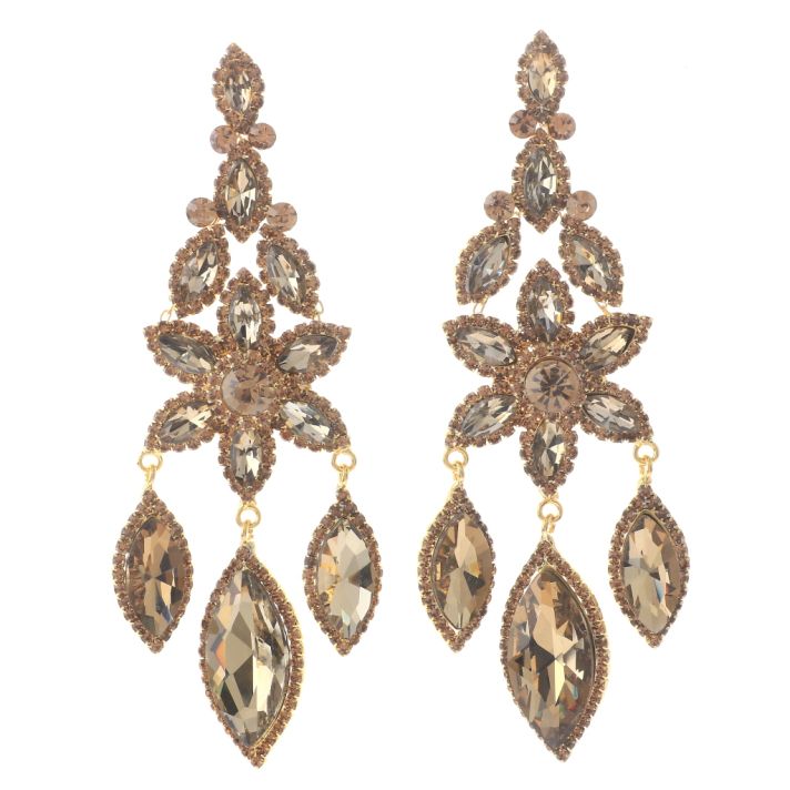 Large Rhinestone Chandelier Earrings