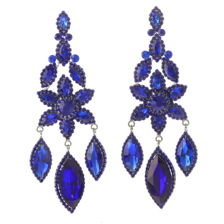 Large Rhinestone Chandelier Earrings