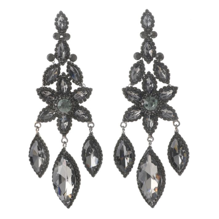 Large Rhinestone Chandelier Earrings
