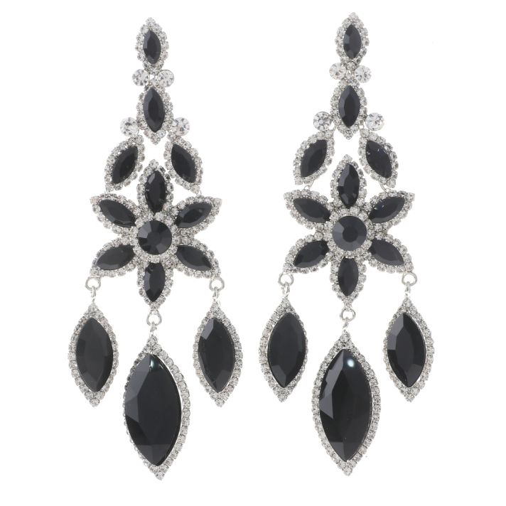 Large Rhinestone Chandelier Earrings