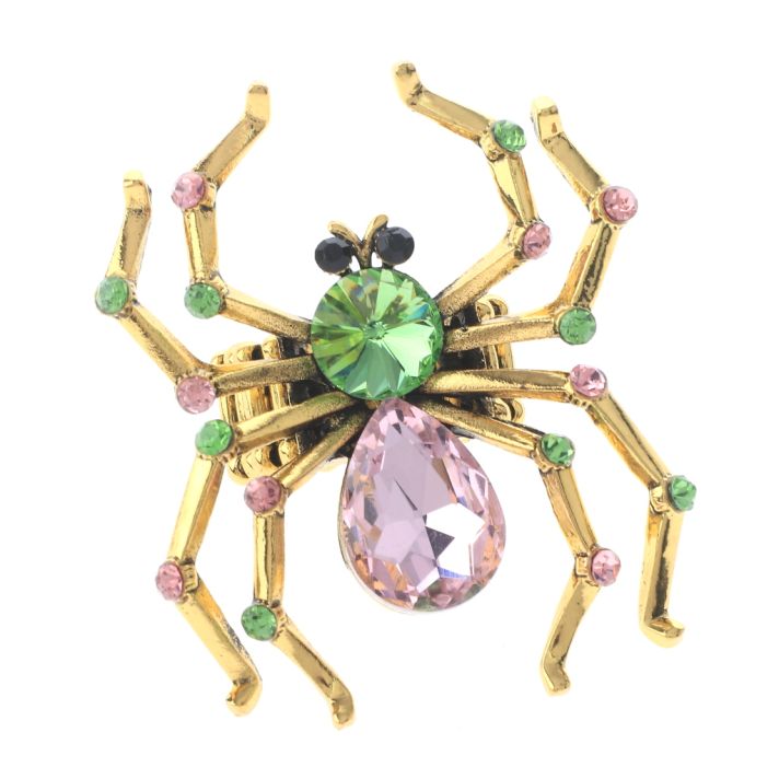 Crystal Spider Stretch Ring