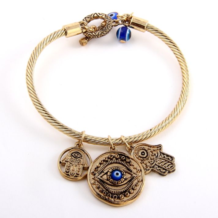 Hamsa Evil Eye Charm Fashion Bracelet 