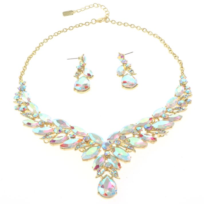 Rhinestone Necklace Set 