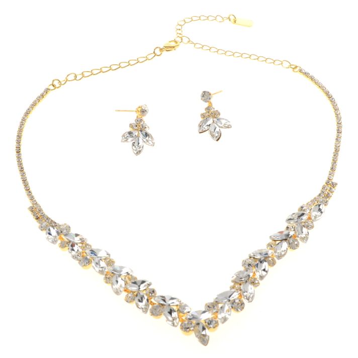 Rhinestone Necklace Set 