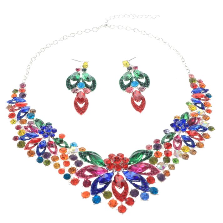 Rhinestone Necklace Set 