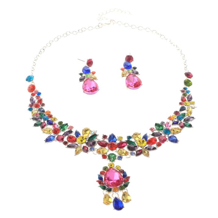 Rhinestone Necklace Set 