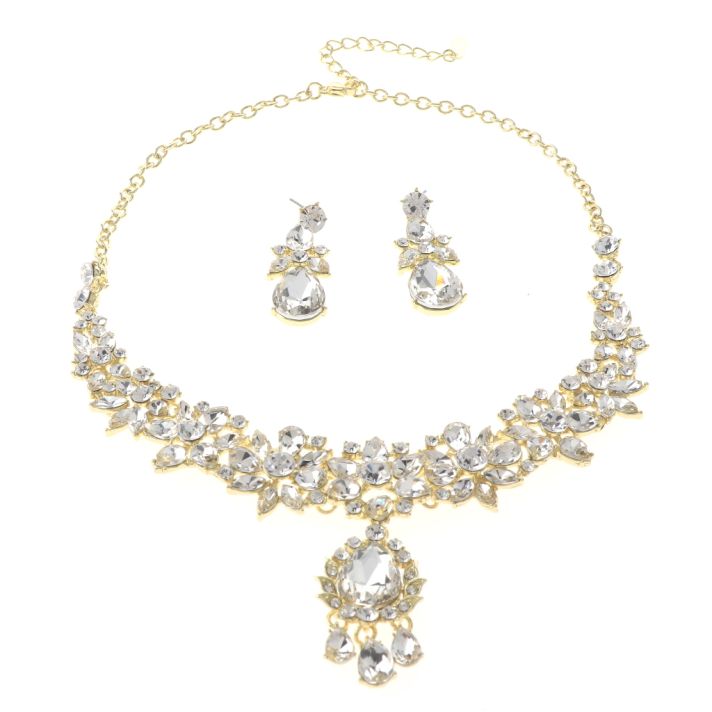 Rhinestone Necklace Set 