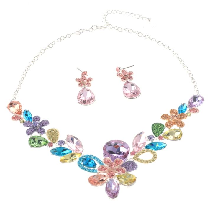 Rhinestone Necklace Set 