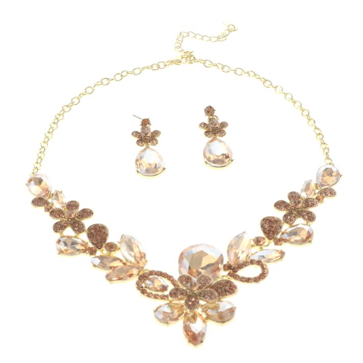 Rhinestone Necklace Set 