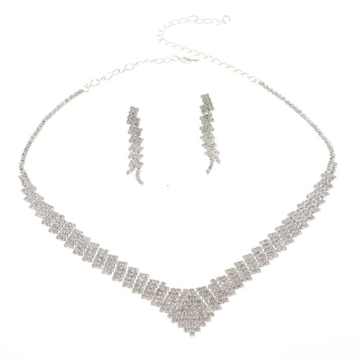 Rhinestone Necklace Set 