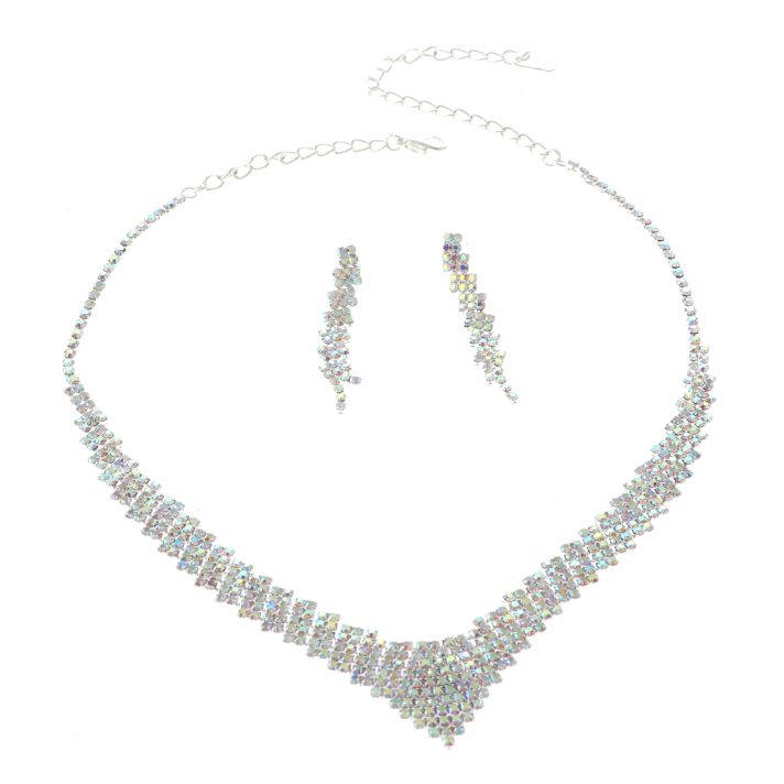 Rhinestone Necklace Set 