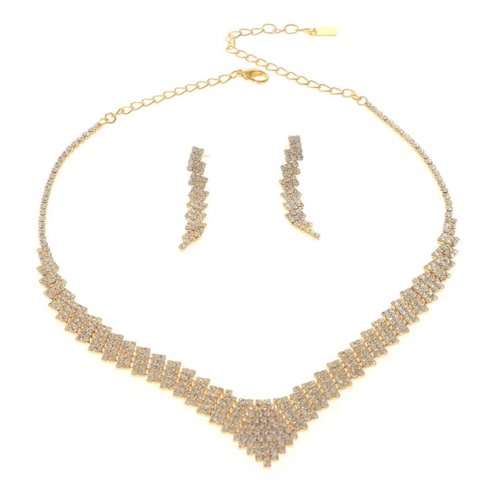 Rhinestone Necklace Set 
