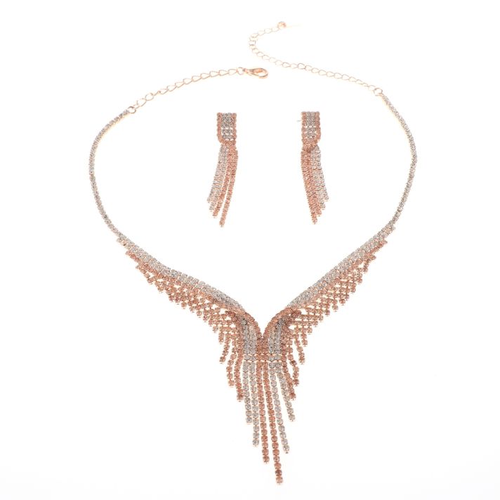 Rhinestone Necklace Set 
