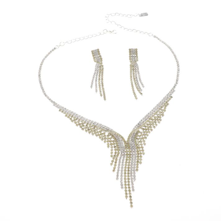 Rhinestone Necklace Set 