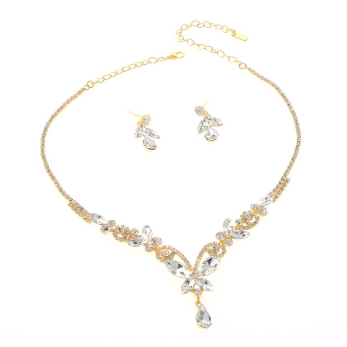 Rhinestone Necklace Set 