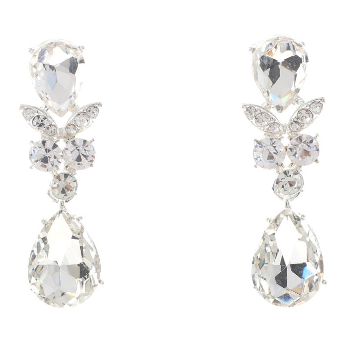 Rhinestone Drop Post Earrings