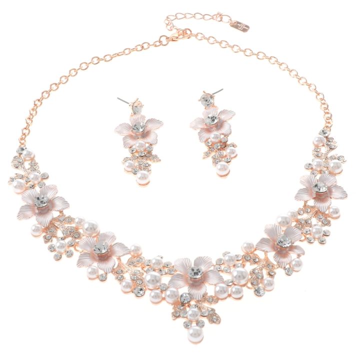 Rhinestone Necklace Set 