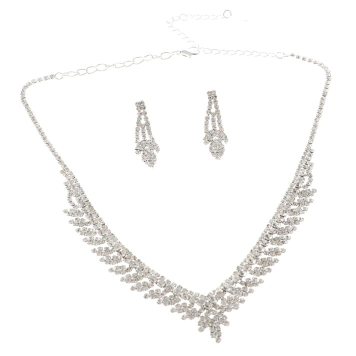 Rhinestone Necklace Set 