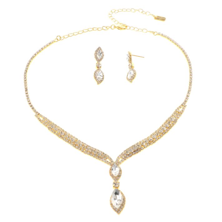 Rhinestone Necklace Set 