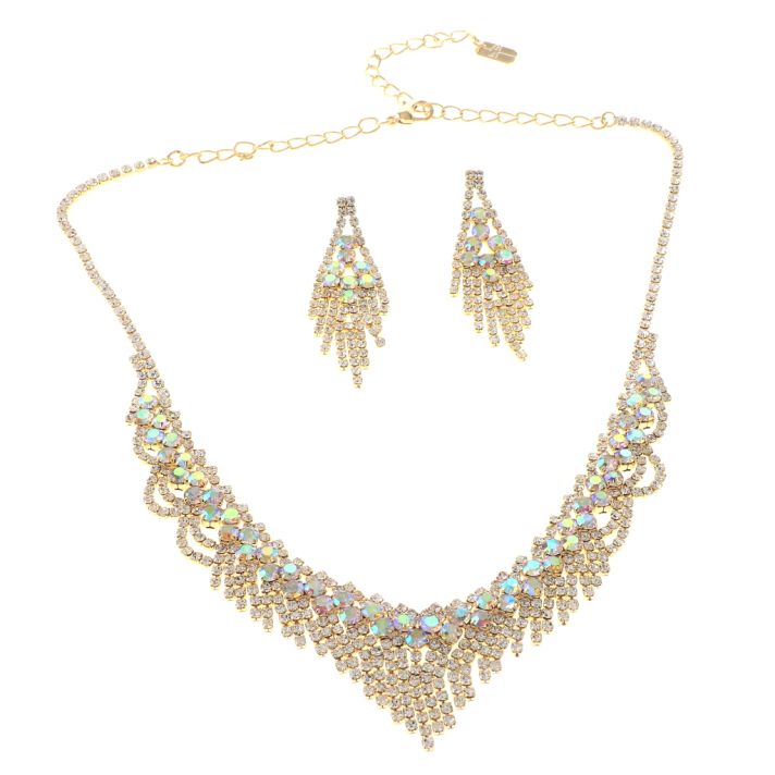 Rhinestone Necklace Set 