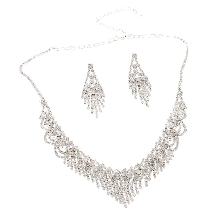 Rhinestone Necklace Set 