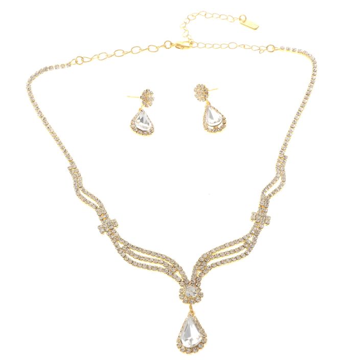 Rhinestone Necklace Set 