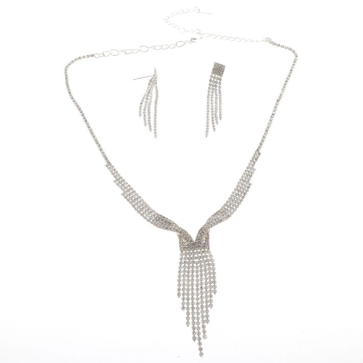 Rhinestone Necklace Set 
