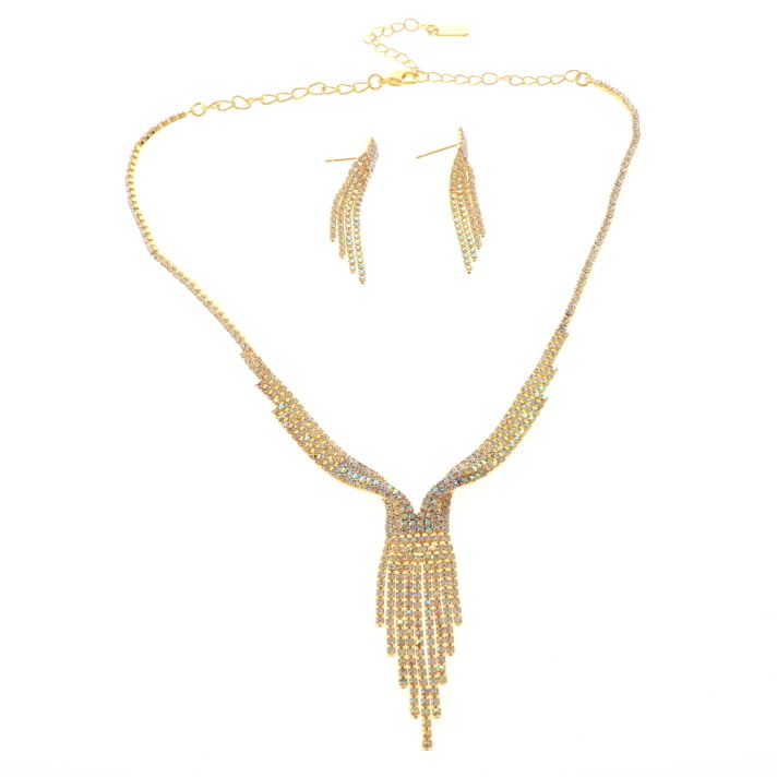 Rhinestone Necklace Set 